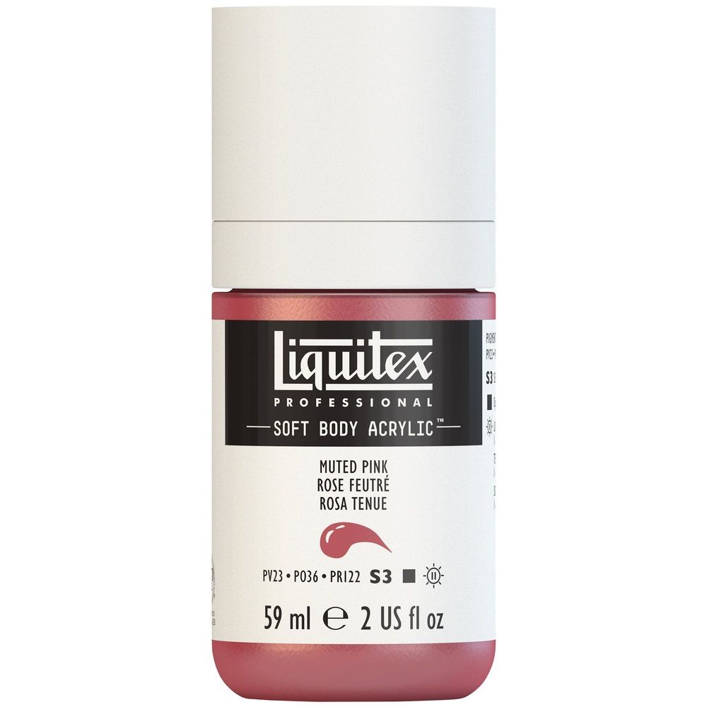 Liquitex Soft Body Acrylic, 504 Muted Pink, 2-oz