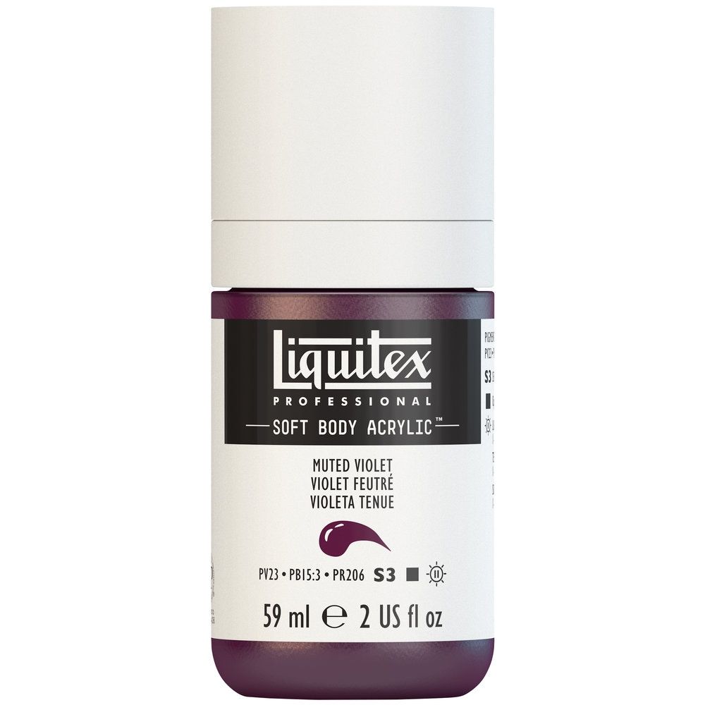 Liquitex Soft Body Acrylic, 502 Muted Violet, 2-oz