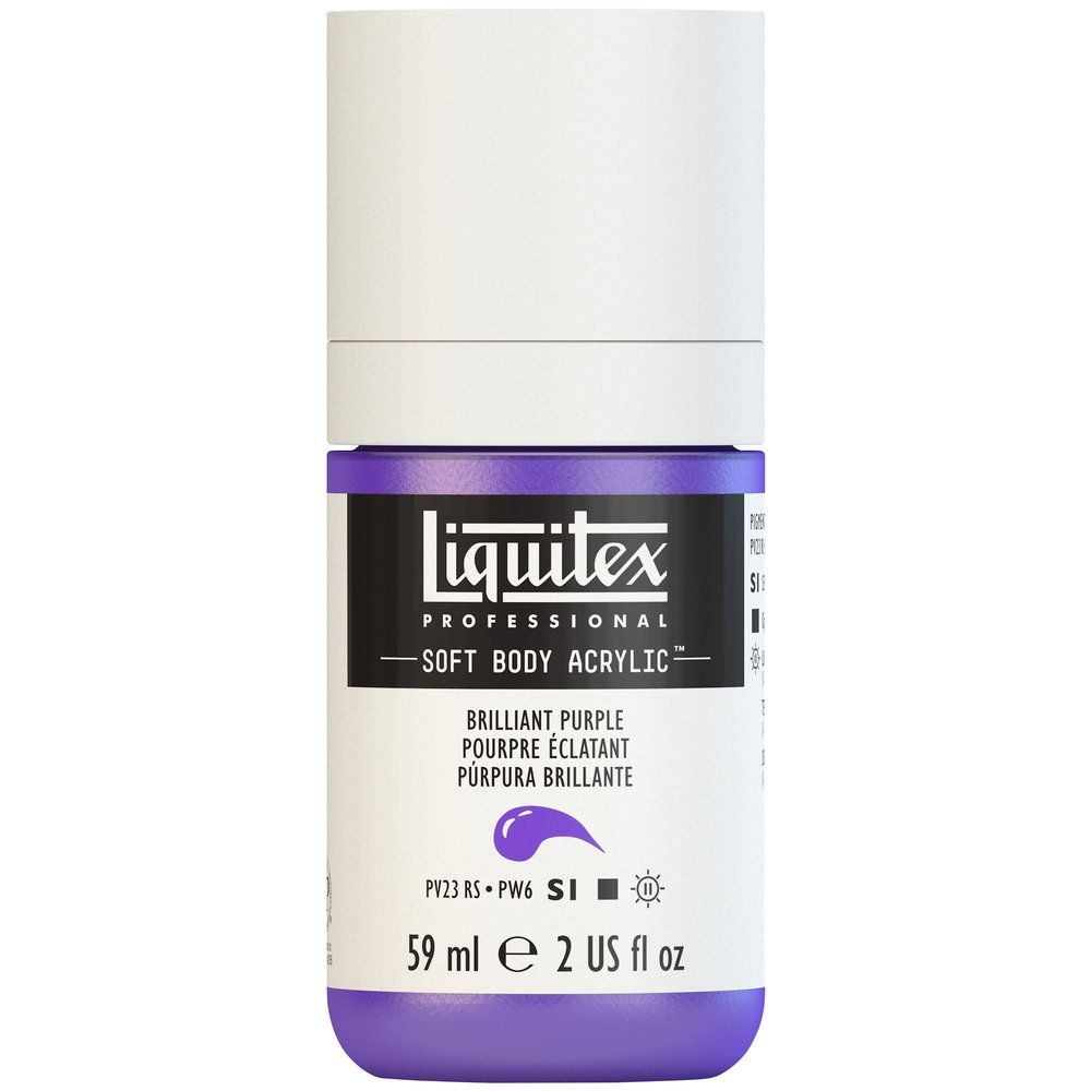 Liquitex Soft Body Acrylic, 590 Brilliant Purple, 2-oz