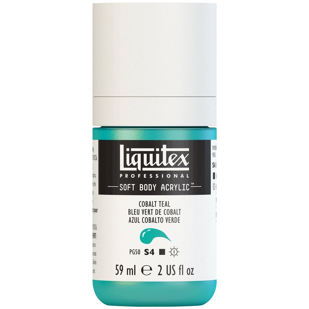 Liquitex Soft Body Acrylic, 172 Cobalt Teal, 2-oz
