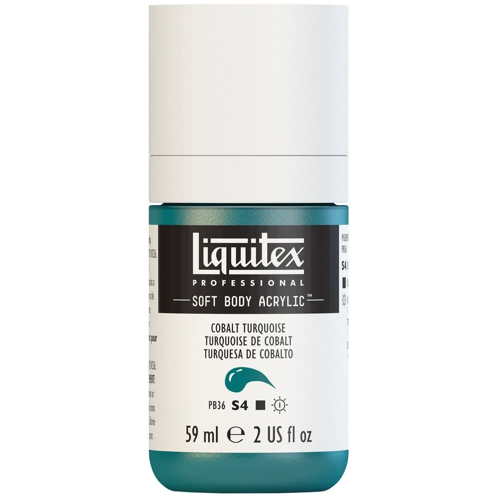 Liquitex Soft Body Acrylic, 169 Cobalt Turquoise, 2-oz