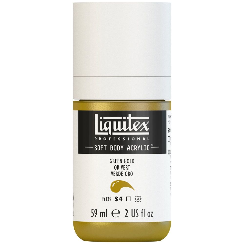 Liquitex Soft Body Acrylic, 325 Green Gold, 2-oz