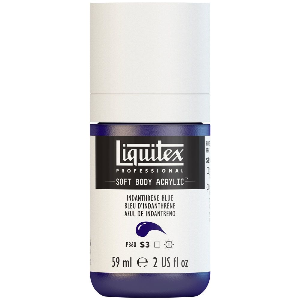 Liquitex Soft Body Acrylic, 322 Indanthrene Blue, 2-oz
