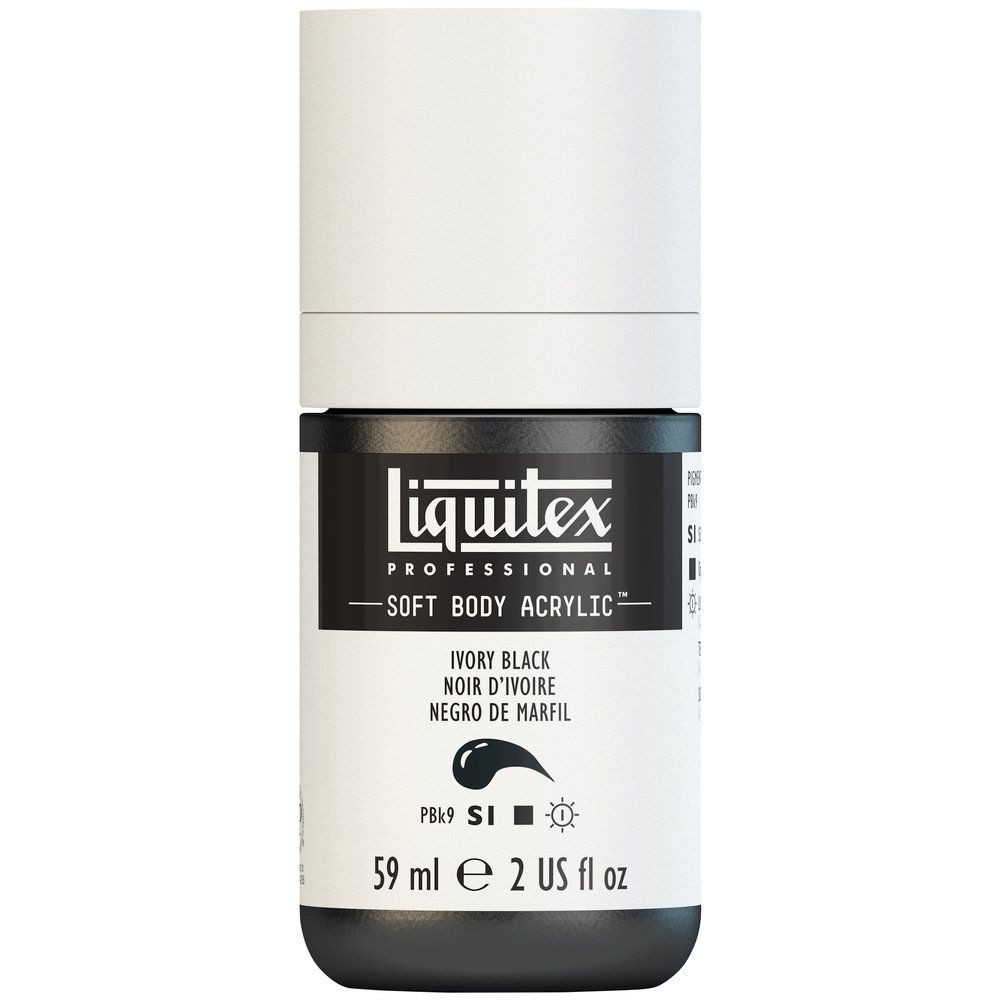 Liquitex Soft Body Acrylic, 244 Ivory Black, 2-oz