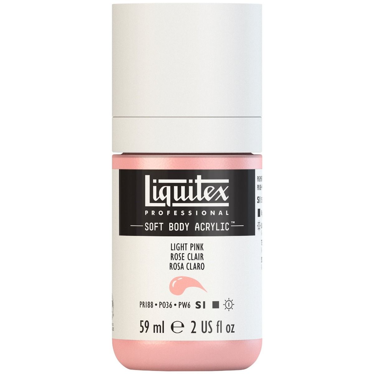 Liquitex Soft Body Acrylic, 810 Light Pink, 2-oz