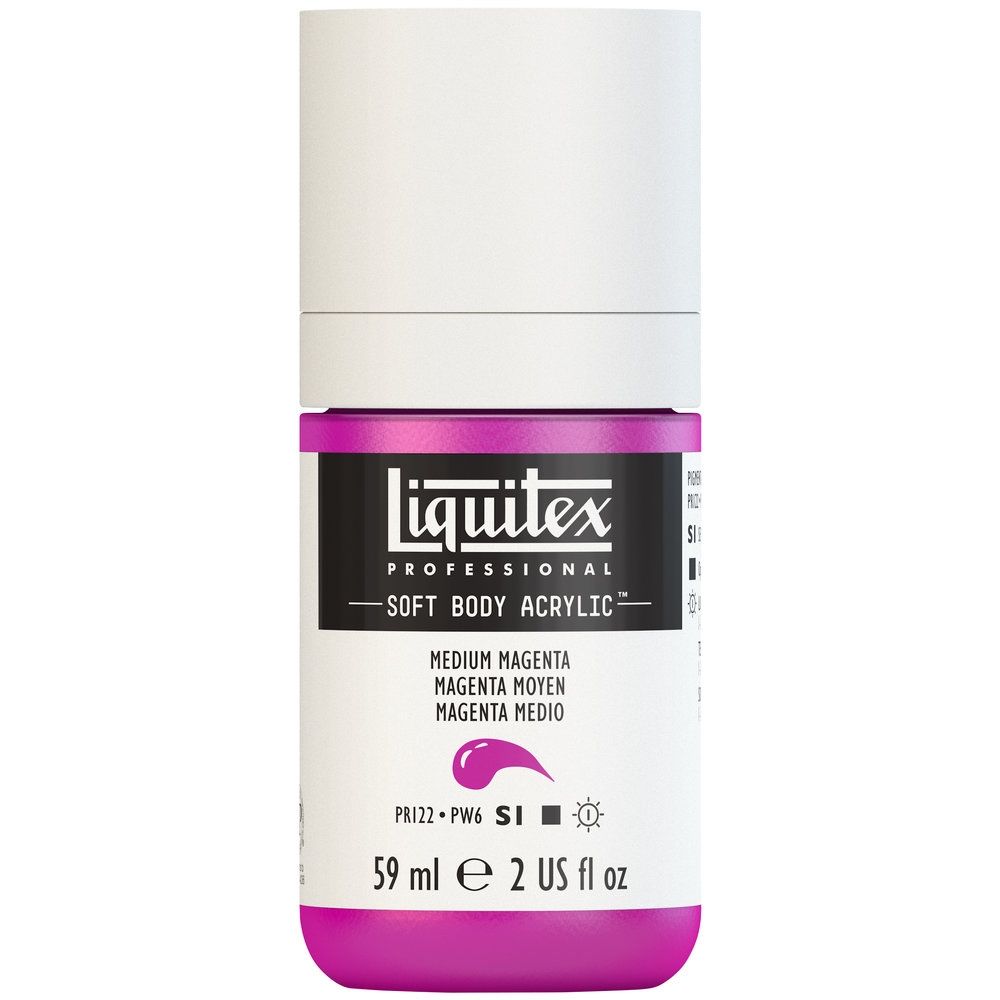 Liquitex Soft Body Acrylic, 500 Medium Magenta, 2-oz