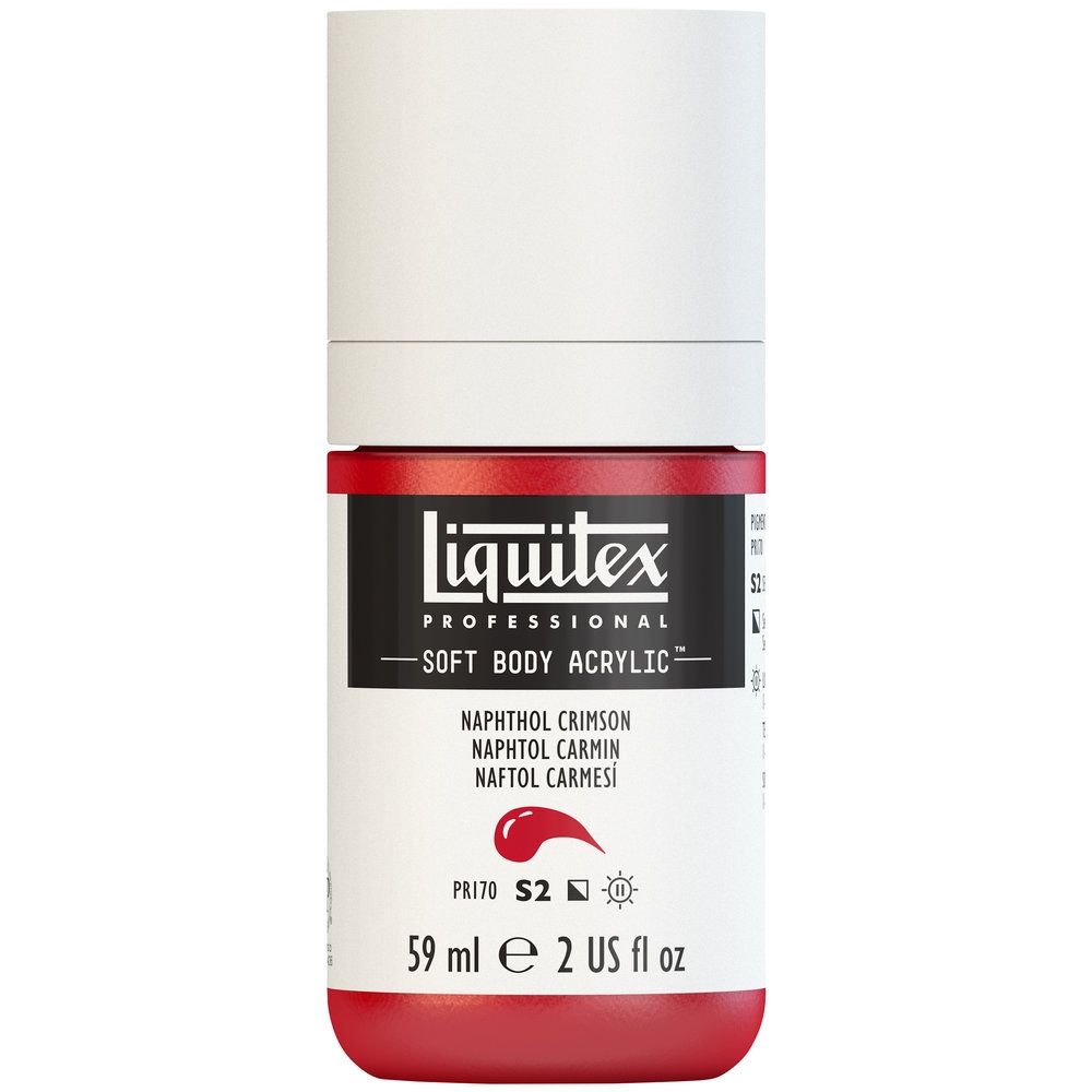 Liquitex Soft Body Acrylic, 292 Naphthol Crimson, 2-oz