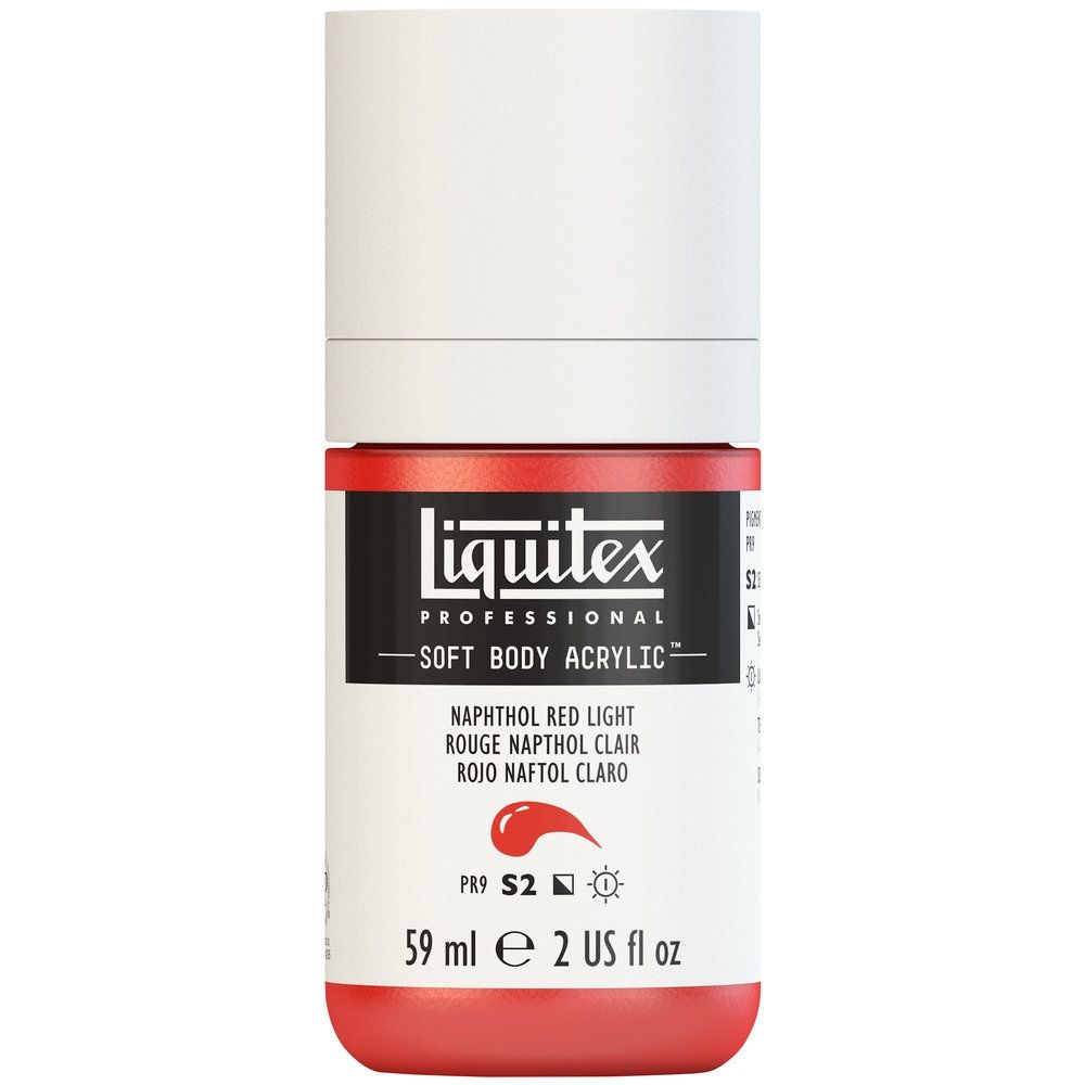 Liquitex Soft Body Acrylic, 294 Naphthol Red Light, 2-oz