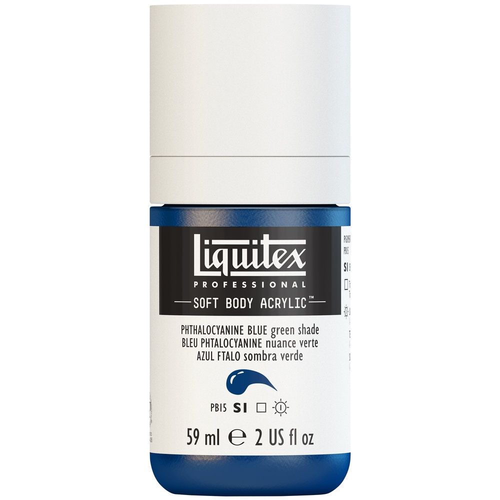 Liquitex Soft Body Acrylic, 316 Phthalo Blue Green Shade, 2-oz
