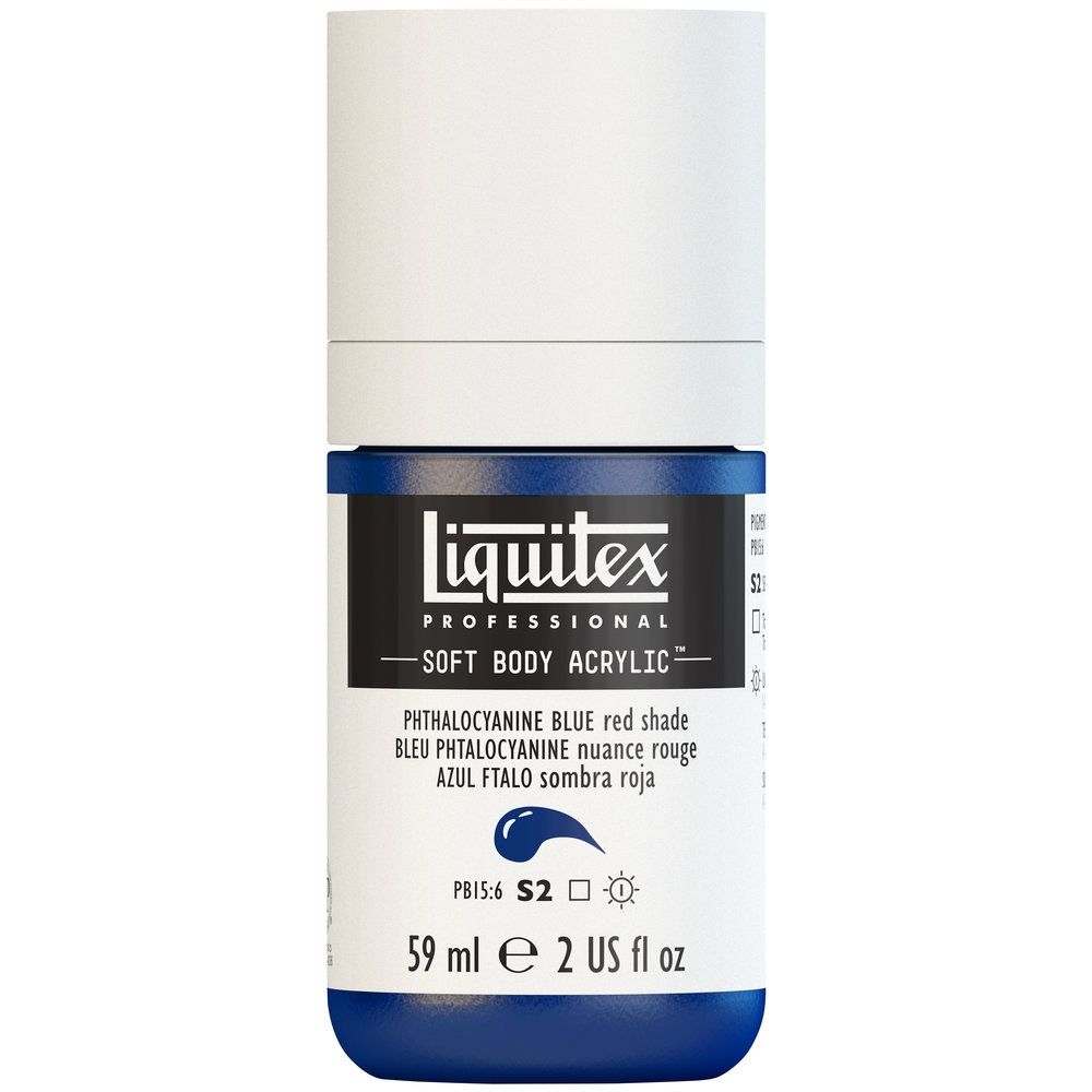 Liquitex Soft Body Acrylic, 314 Phthalo Blue Red Shade 2-oz