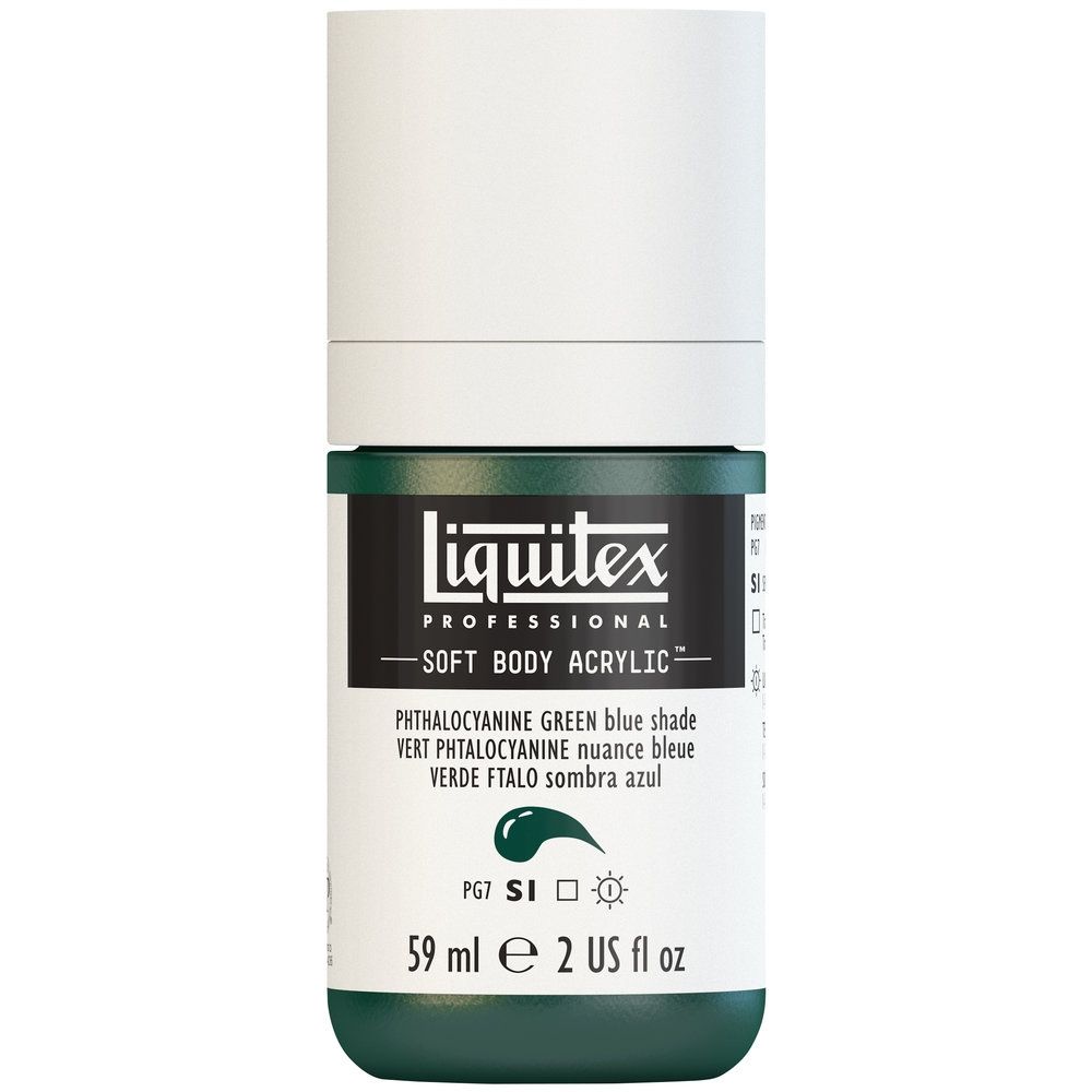 Liquitex Soft Body Acrylic, 317 Phthalo Green Blue Shade, 2-oz