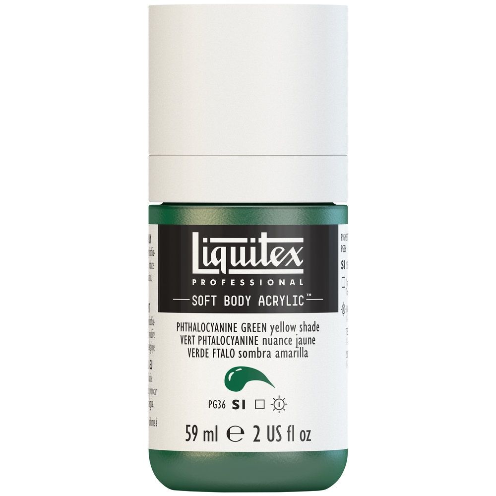 Liquitex Soft Body Acrylic, 319 Phthalo Green Yellow Shade, 2-oz