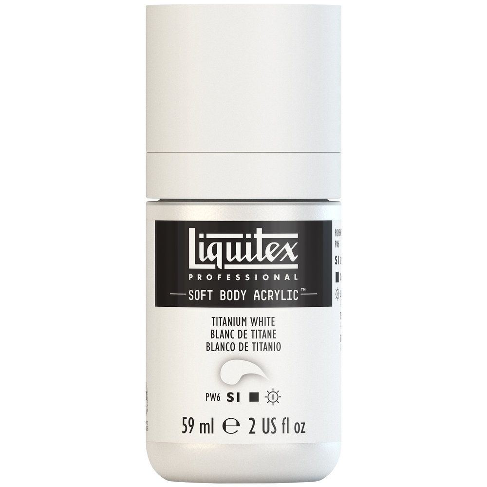 Liquitex Soft Body Acrylic, 432 Titanium White, 2-oz