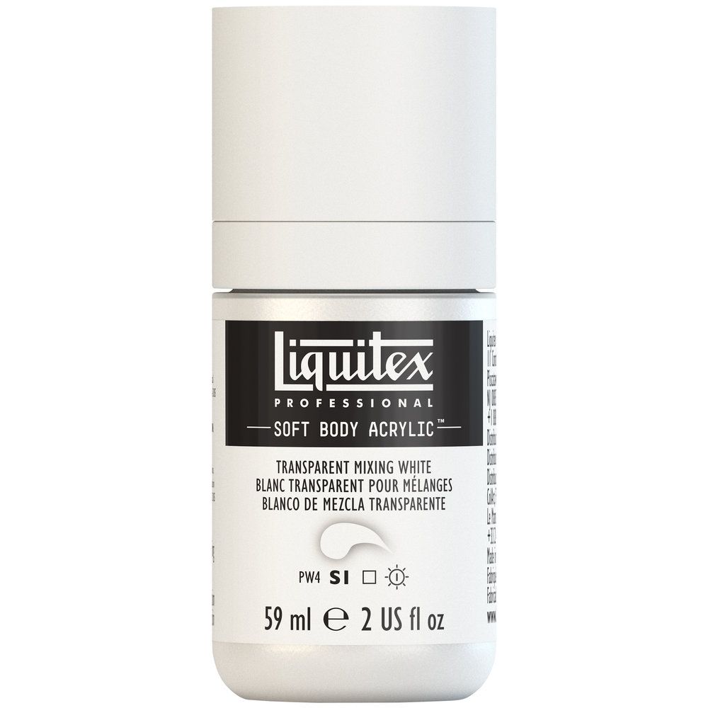 Liquitex Soft Body Acrylic, 430 Transparent Mixing White, 2-oz