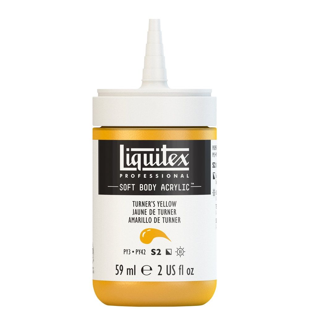 Liquitex Soft Body Acrylic, 730 Turner’s Yellow, 2-oz