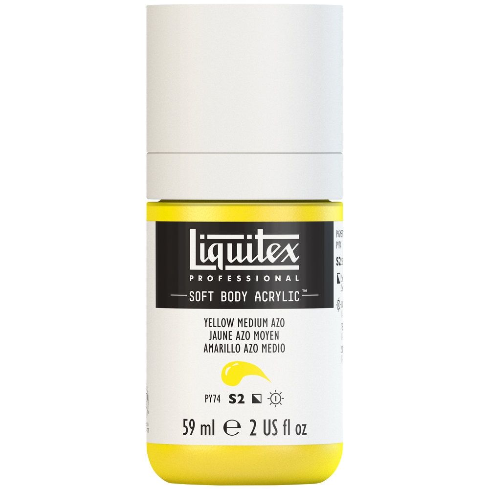 Liquitex Soft Body Acrylic, 412 Yellow Medium Azo, 2-oz