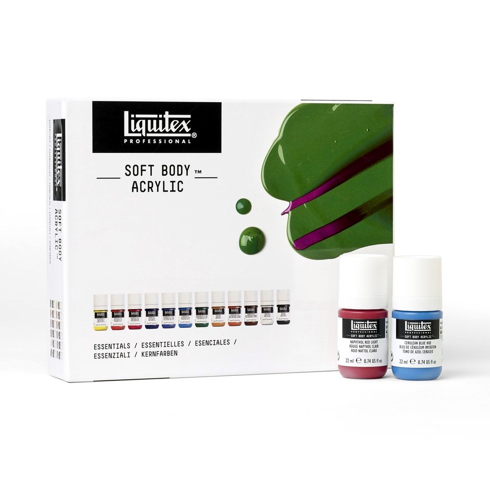 Liquitex Professional Soft Body Acrylic Set - 12x22ml Essentials
