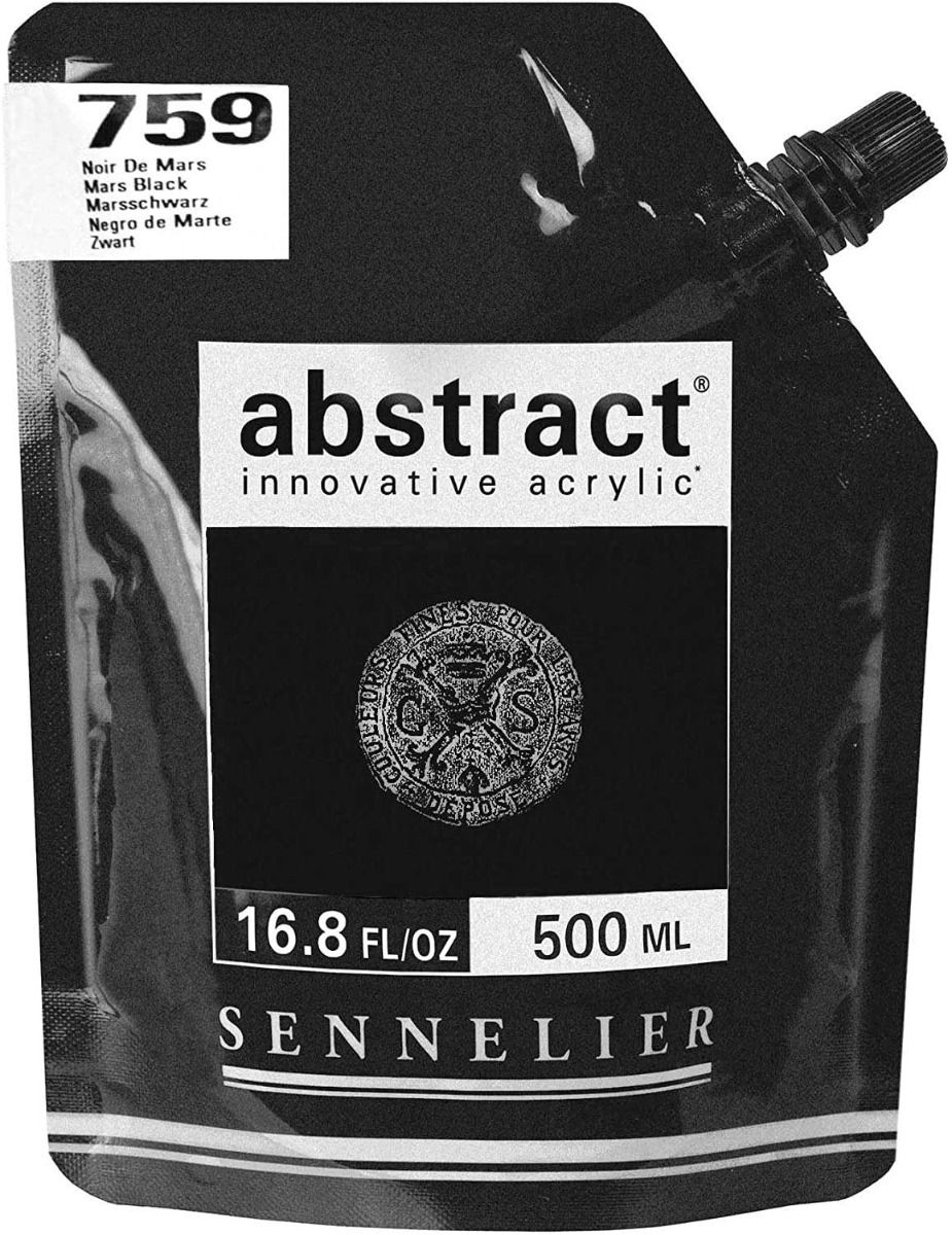 Abstract Acrylic Pouch - Satin 759 Mars Black 500ml