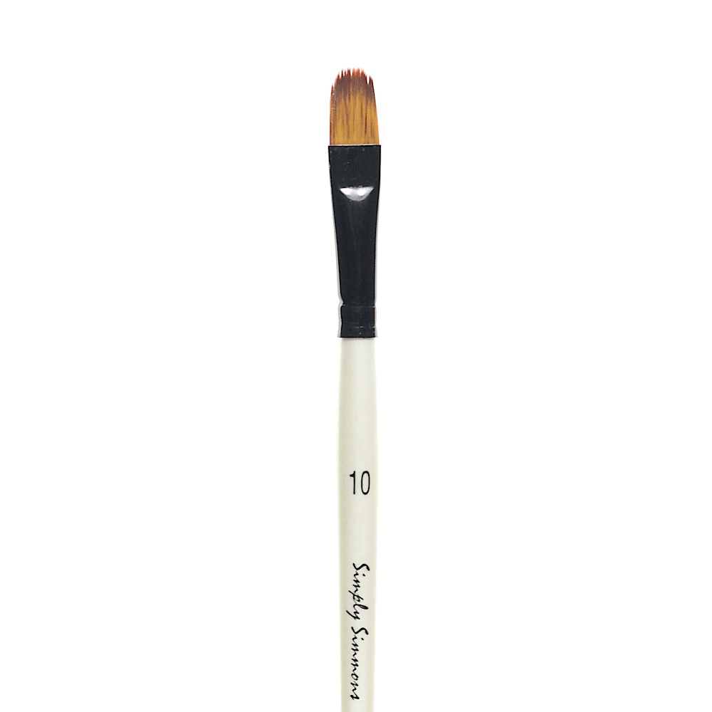 Simply Simmons Acrylic Synthetic Brush - Filbert Comb 10