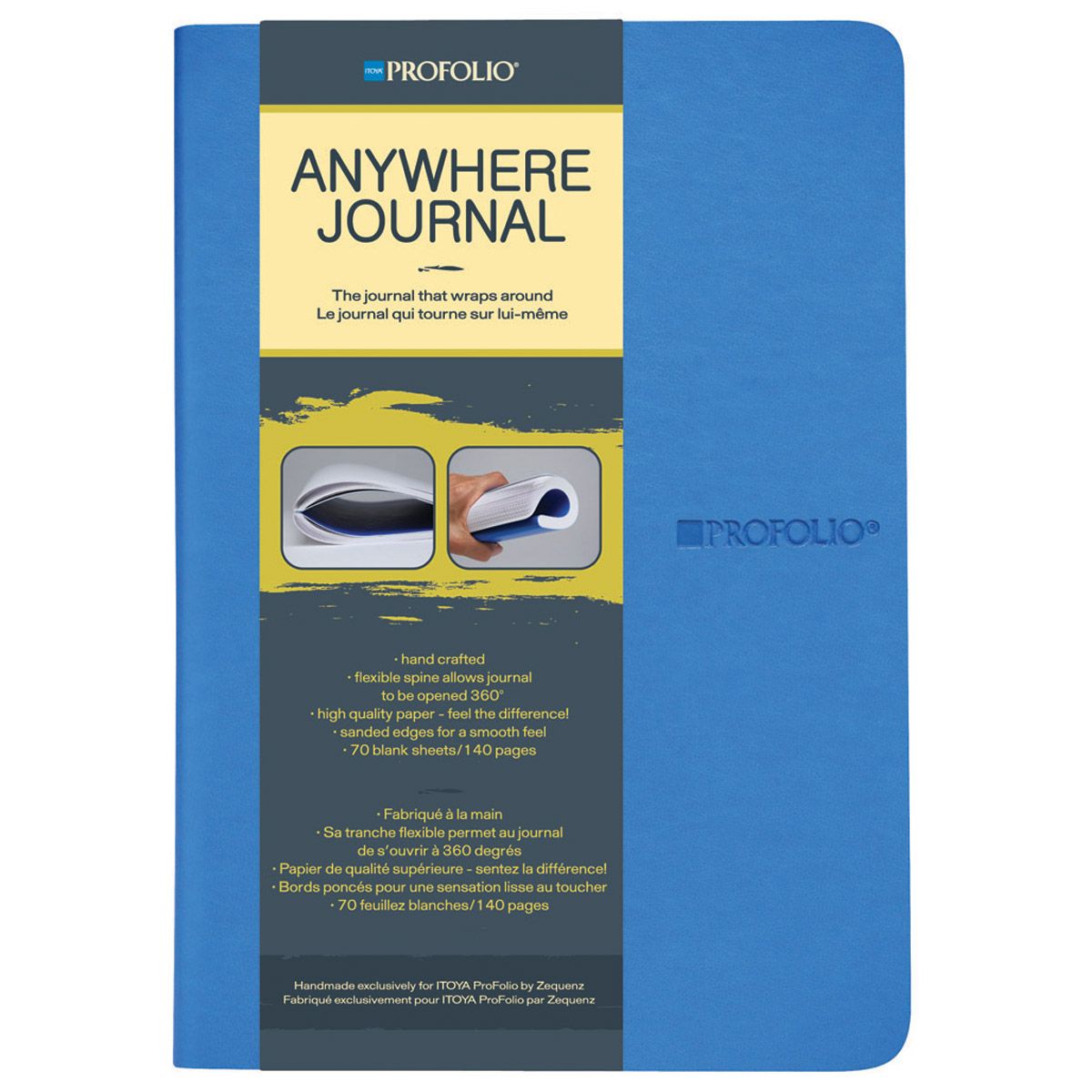 Itoya Anywhere Journal Blue Large - 7.5 X 9.9 Inches