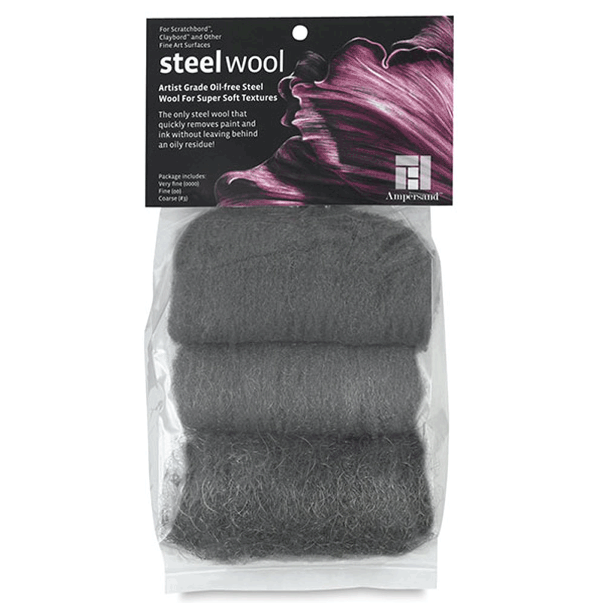 Ampersand Artist-Grade Oil-Free 3PCS Steel Wool