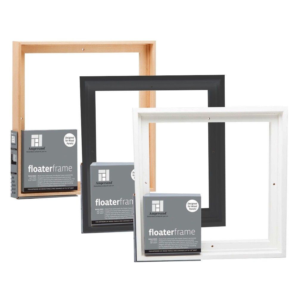 Ampersand Bold Edge Floater Frames - Maple | Black | White