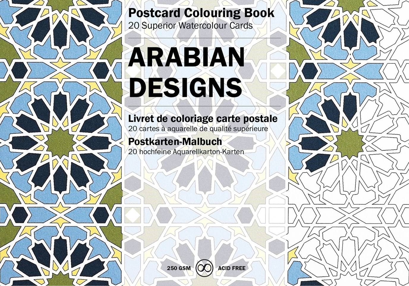 ARABIAN DESIGNS: PEPIN POSTCARD COLOURING BOOK