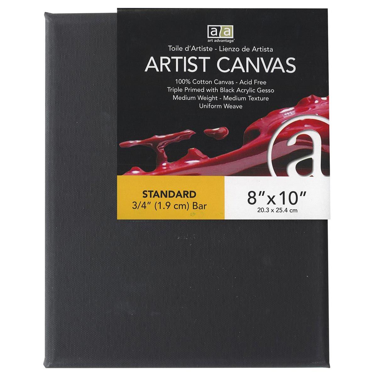 Art Advantage Artist Canvas 3/4 in Black 8 x 10-inch