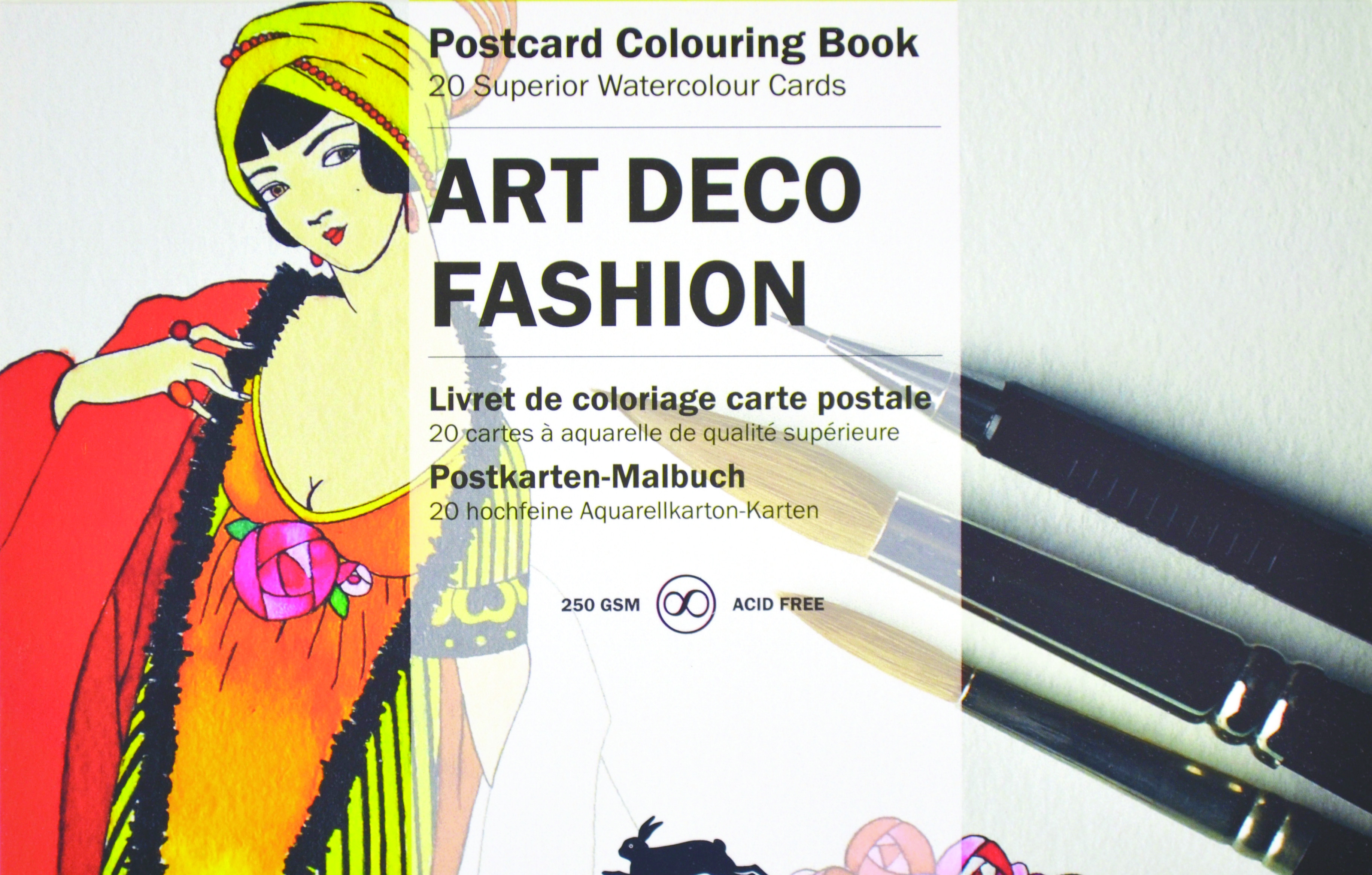 ART DECO FASHION: PEPIN POSTCARD COLOURING BOOK