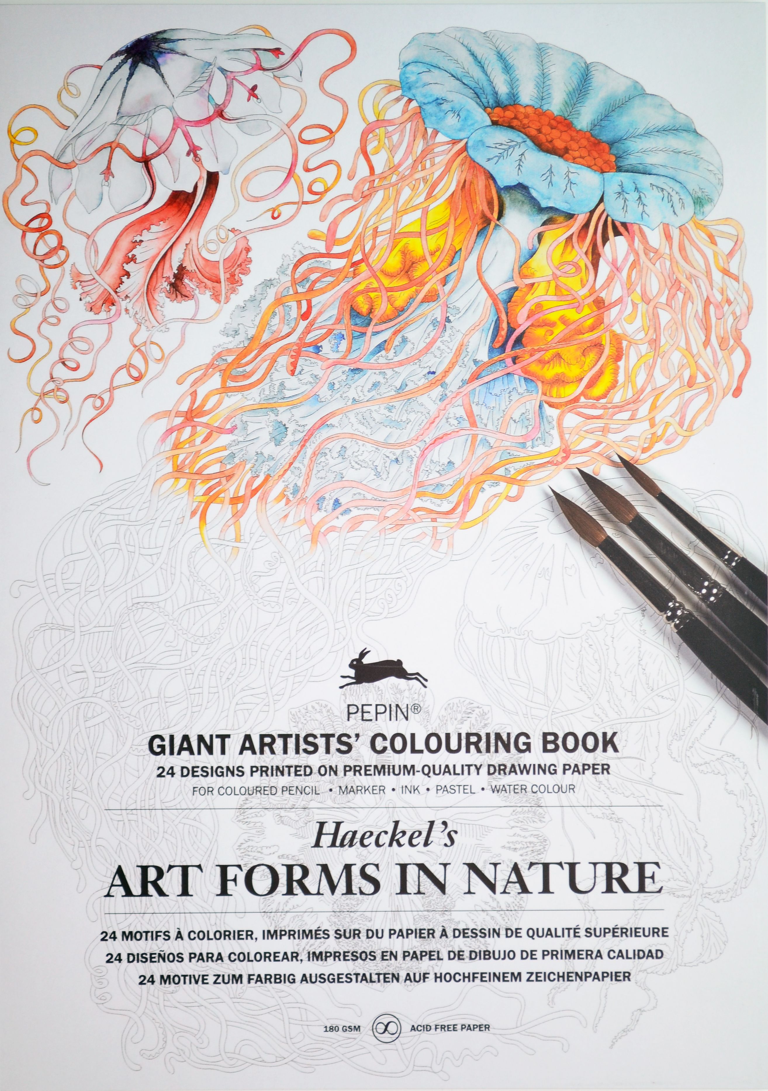 New PEPIN GIANT Colouring Books - ART FORMS IN NATURE