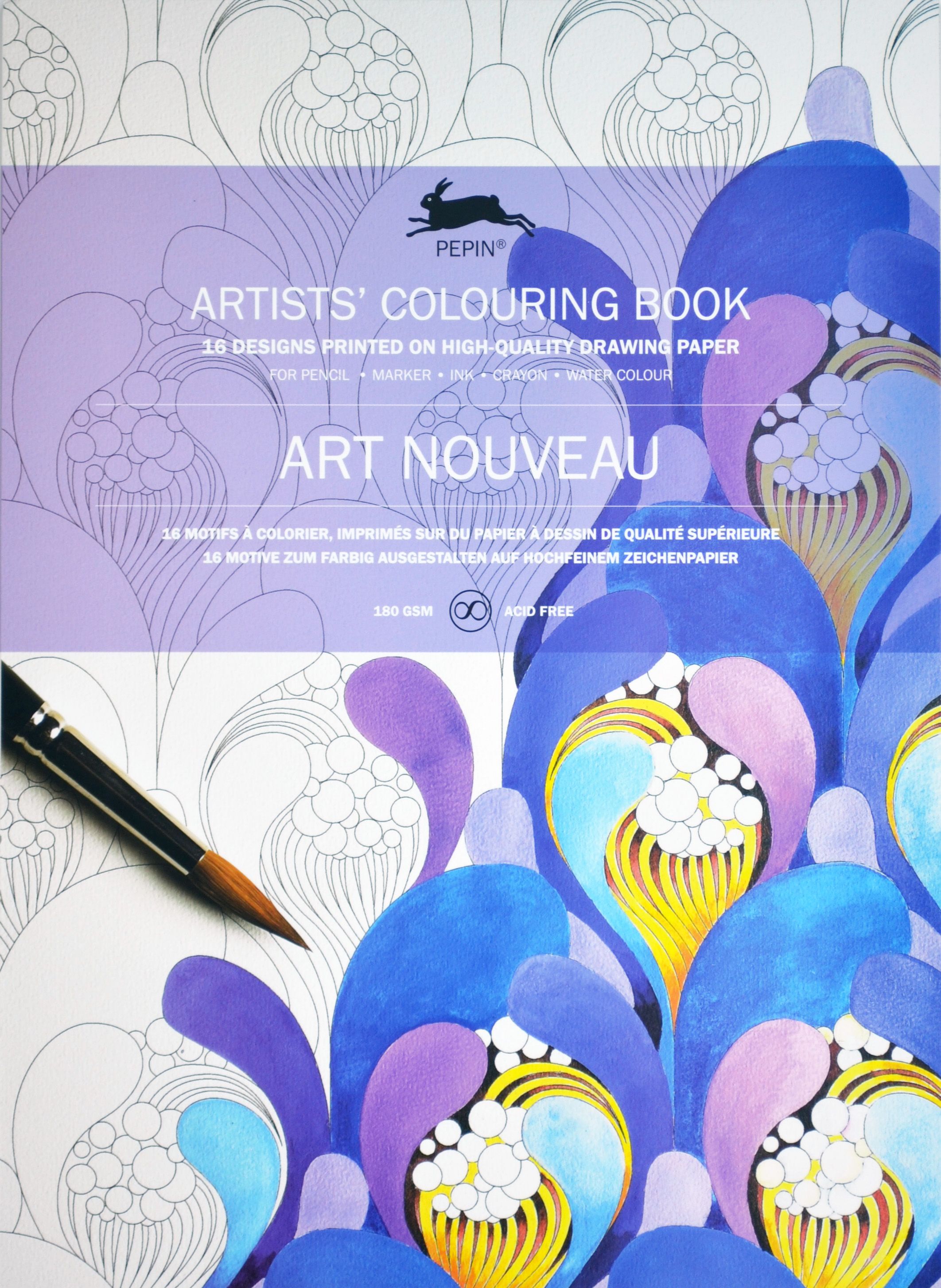 ART NOUVEAU: Artists' Colouring Books - Paperback
