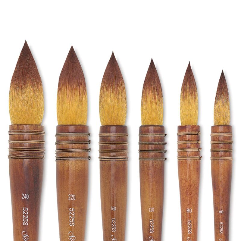Silver Atelier Series Quill Golden Taklon Brushes