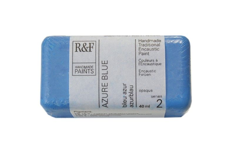 R&F Encaustic Block, Azure Blue 40ml