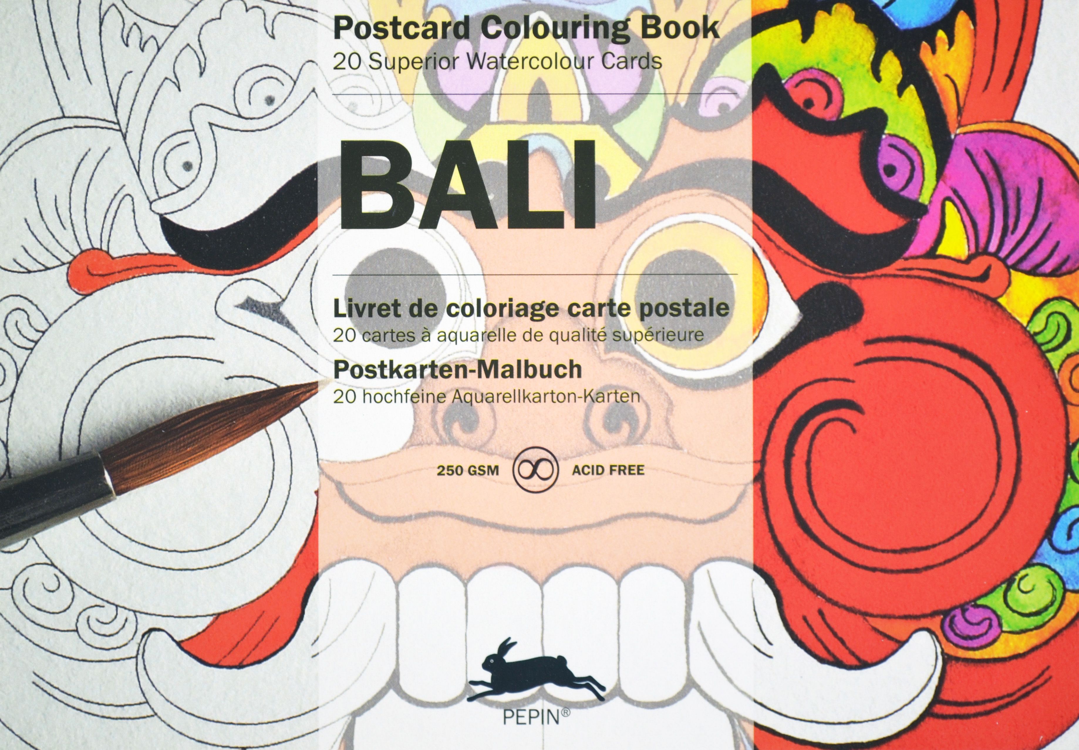 BALI: PEPIN POSTCARD COLOURING BOOK