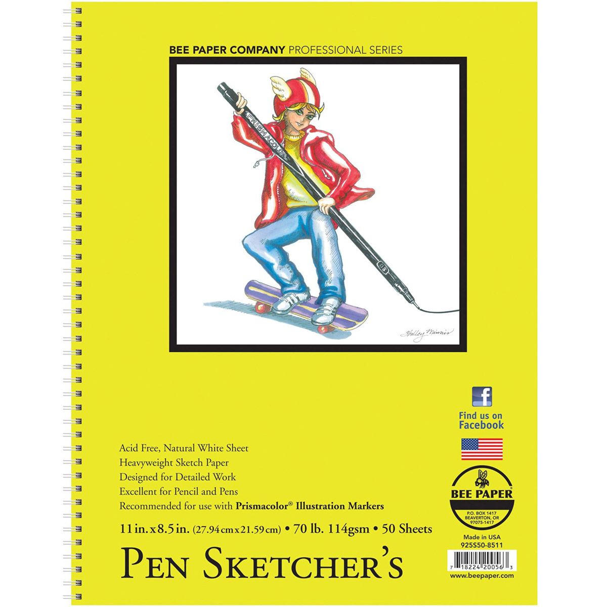 Bee Paper Pen Sketcher's 50 Sheets, 70 lb Pad 8.5 x 11 inches