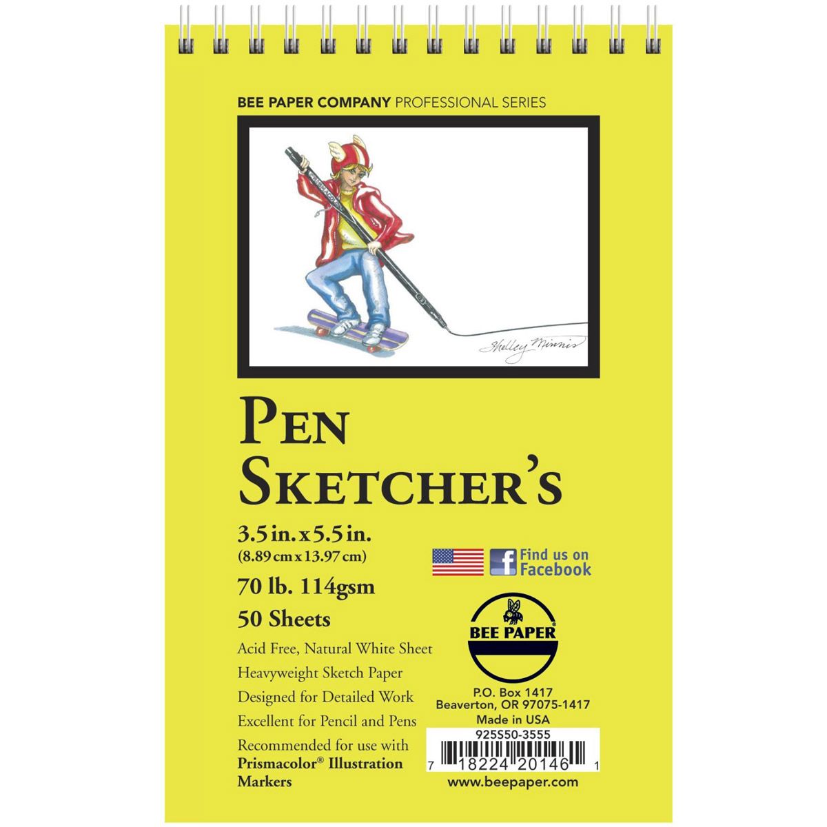 Bee Paper Pen Sketcher's 50 Sheets, 70 lb Pad 3.5 x 5.5 inch