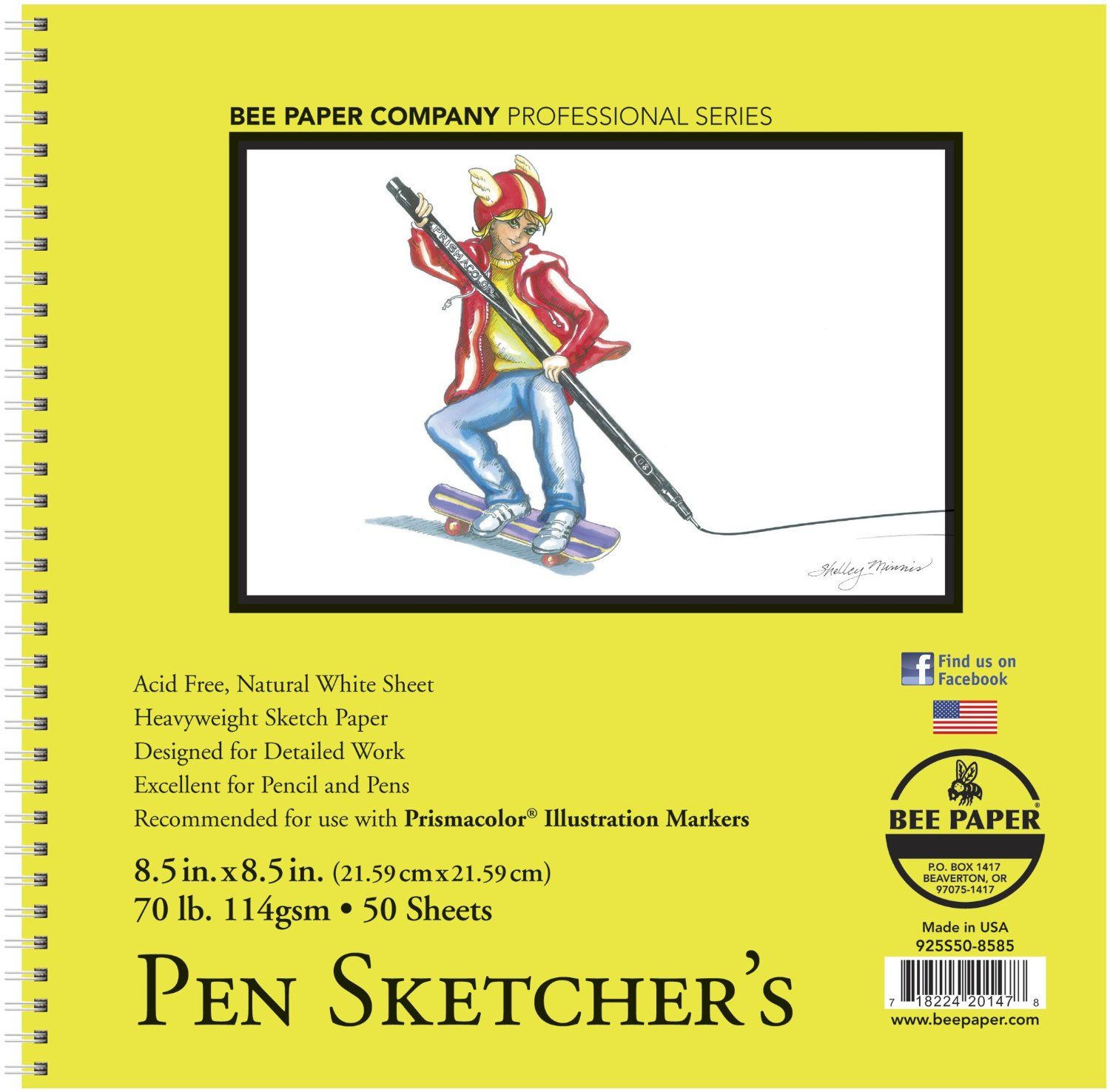 Bee Paper Pen Sketcher's 50 Sheets, 70 lb Pad 8.5 x 8.5 inch