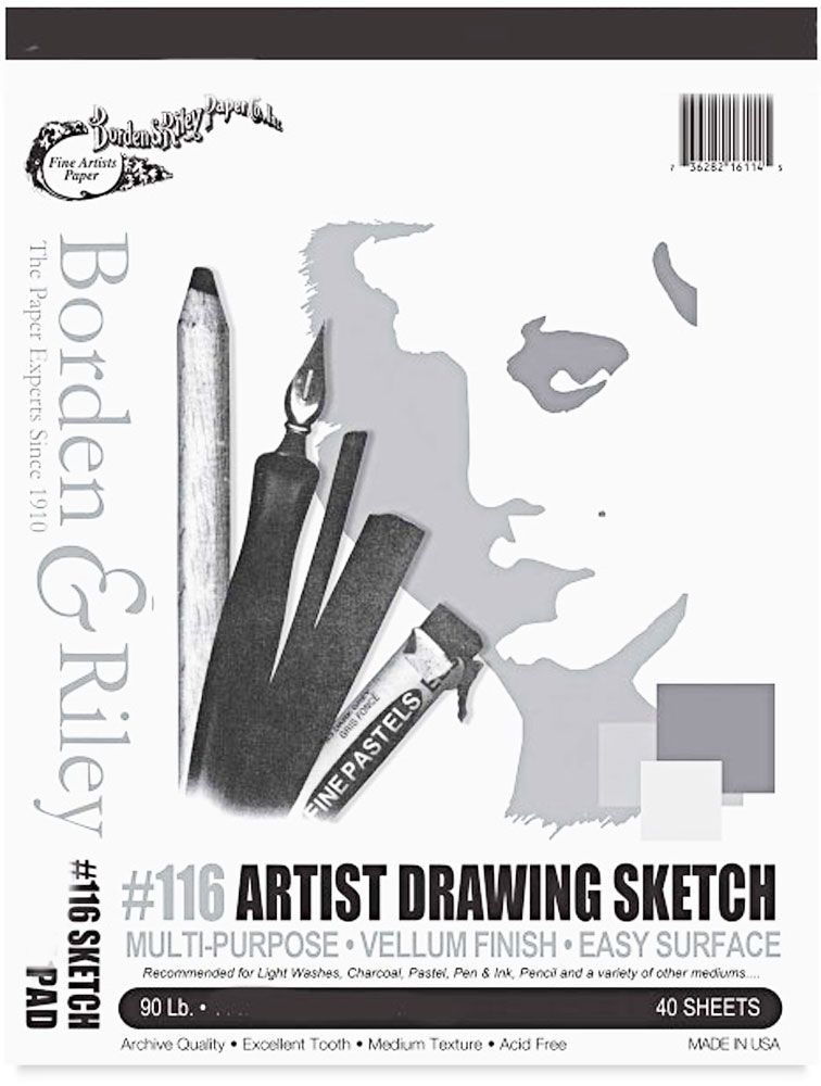 #116 Artist Drawing sketch Multi-purpose Vellum Pad, 14” x 17”