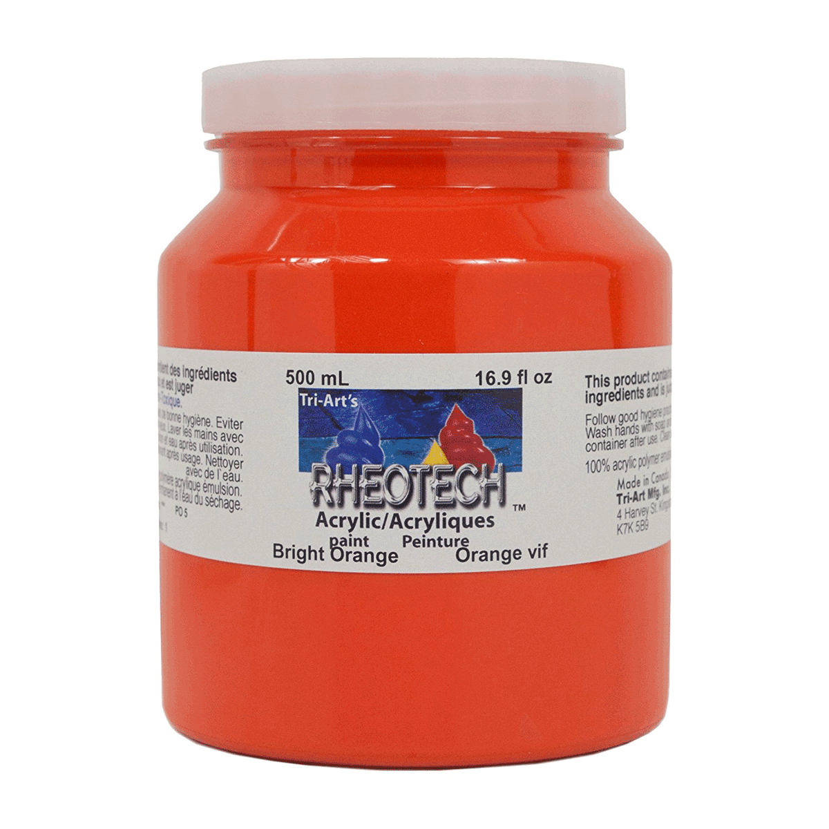 Rheotech Acrylic Bright Orange 500 ml Jar