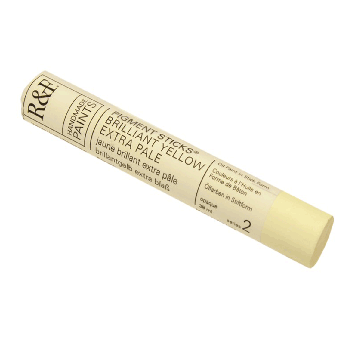R&F Oil Pigment Stick, Brilliant Yellow Extra Pale 38ml