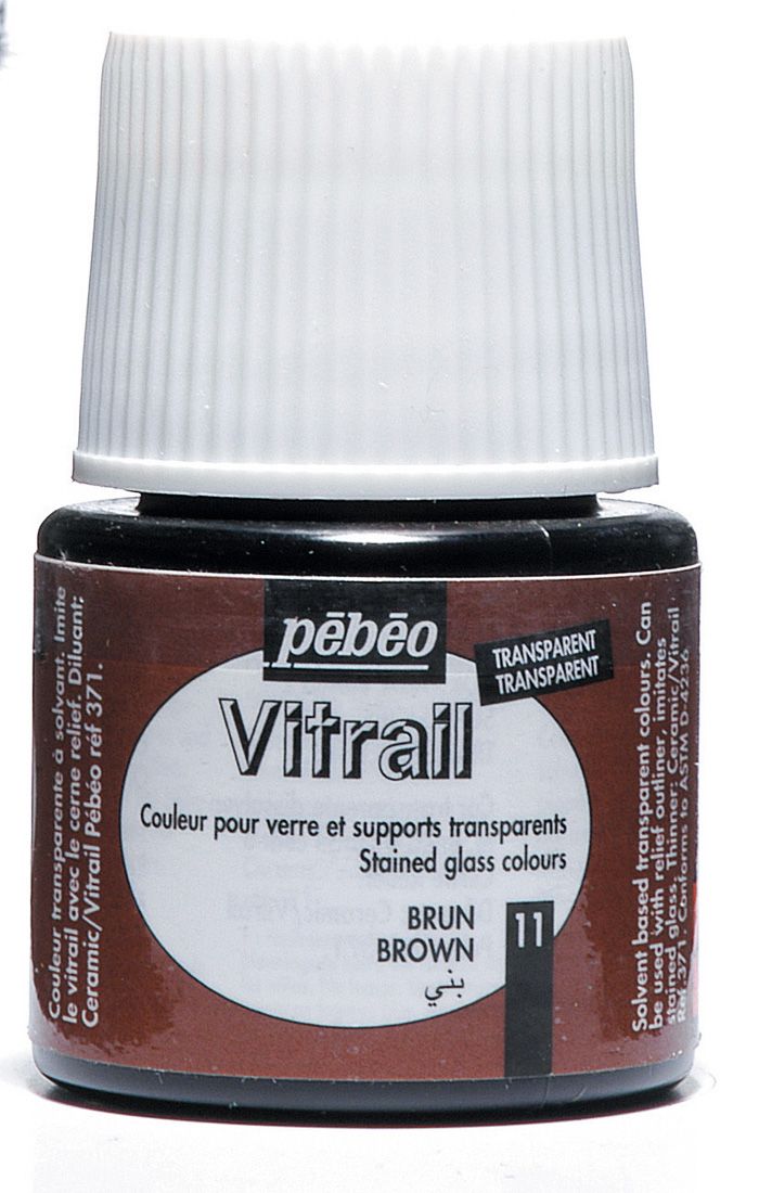 Pebeo Vitrail Transparent Brown 45 ml