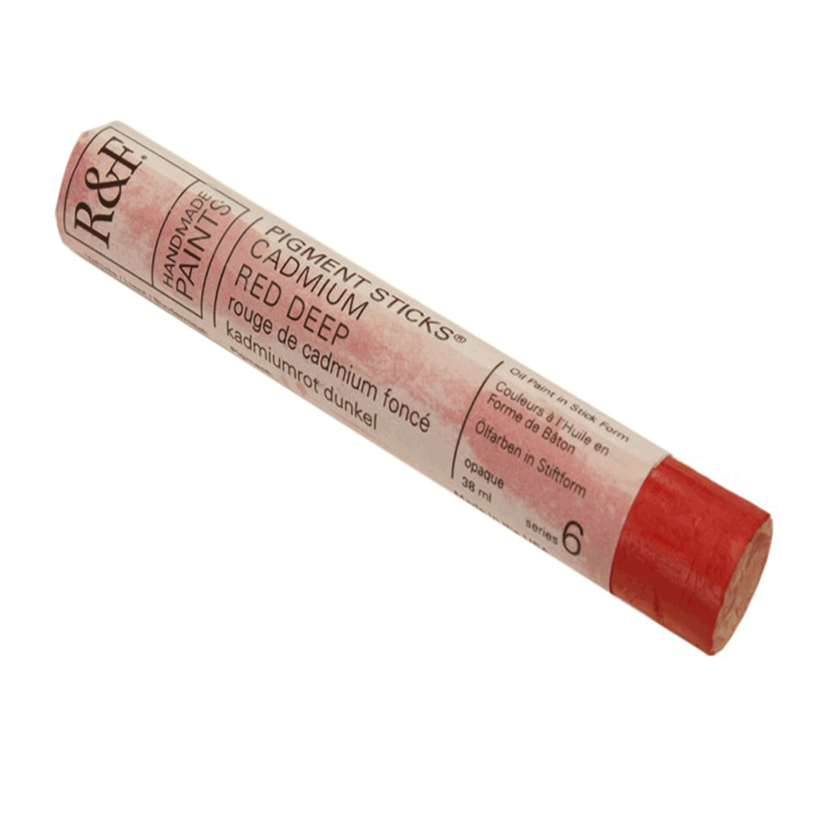 R&F Oil Pigment Stick, Cadmium Red Deep 38ml