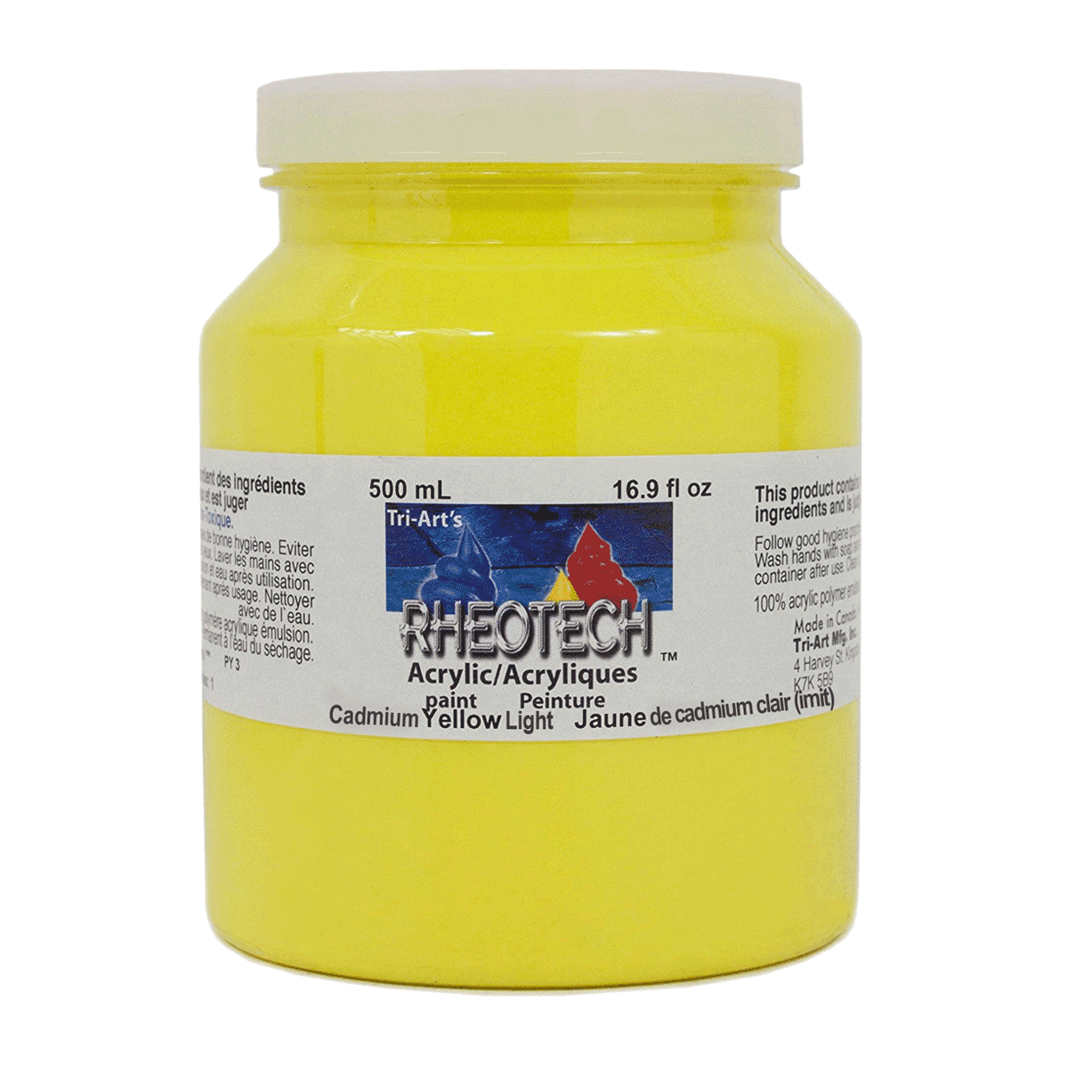 Rheotech Acrylic Cadmium Yellow Light (Hue) 500 ml Jar