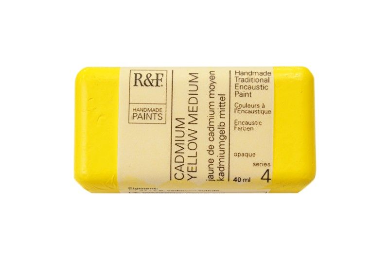 R&F Encaustic Block, Cadmium Yellow Medium 40ml