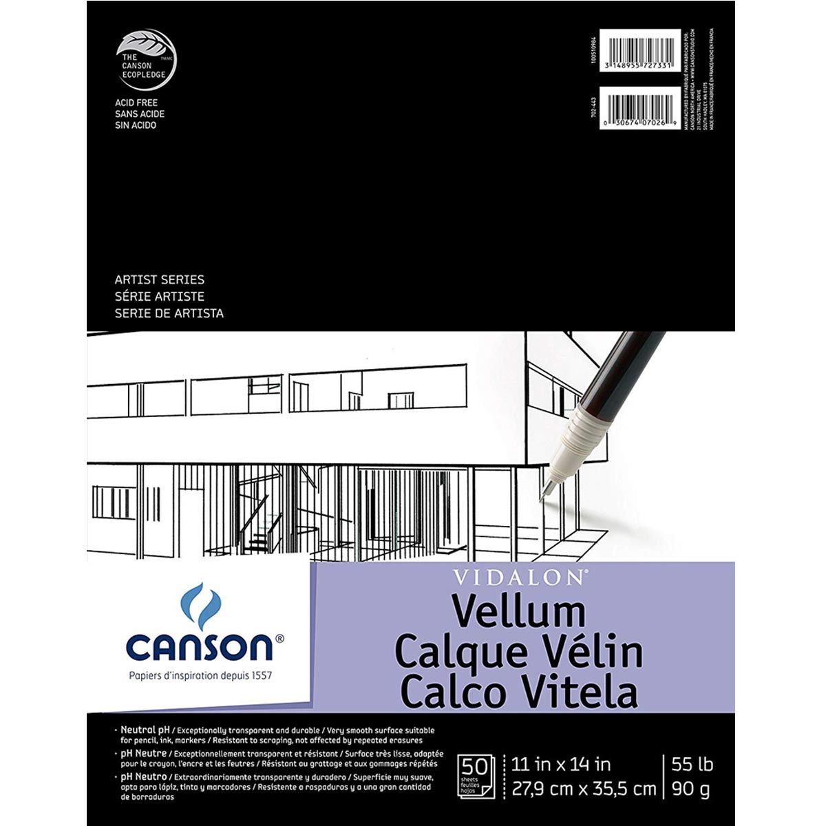 Canson Artist Series Vidalon Vellum Pad 11" x 14"