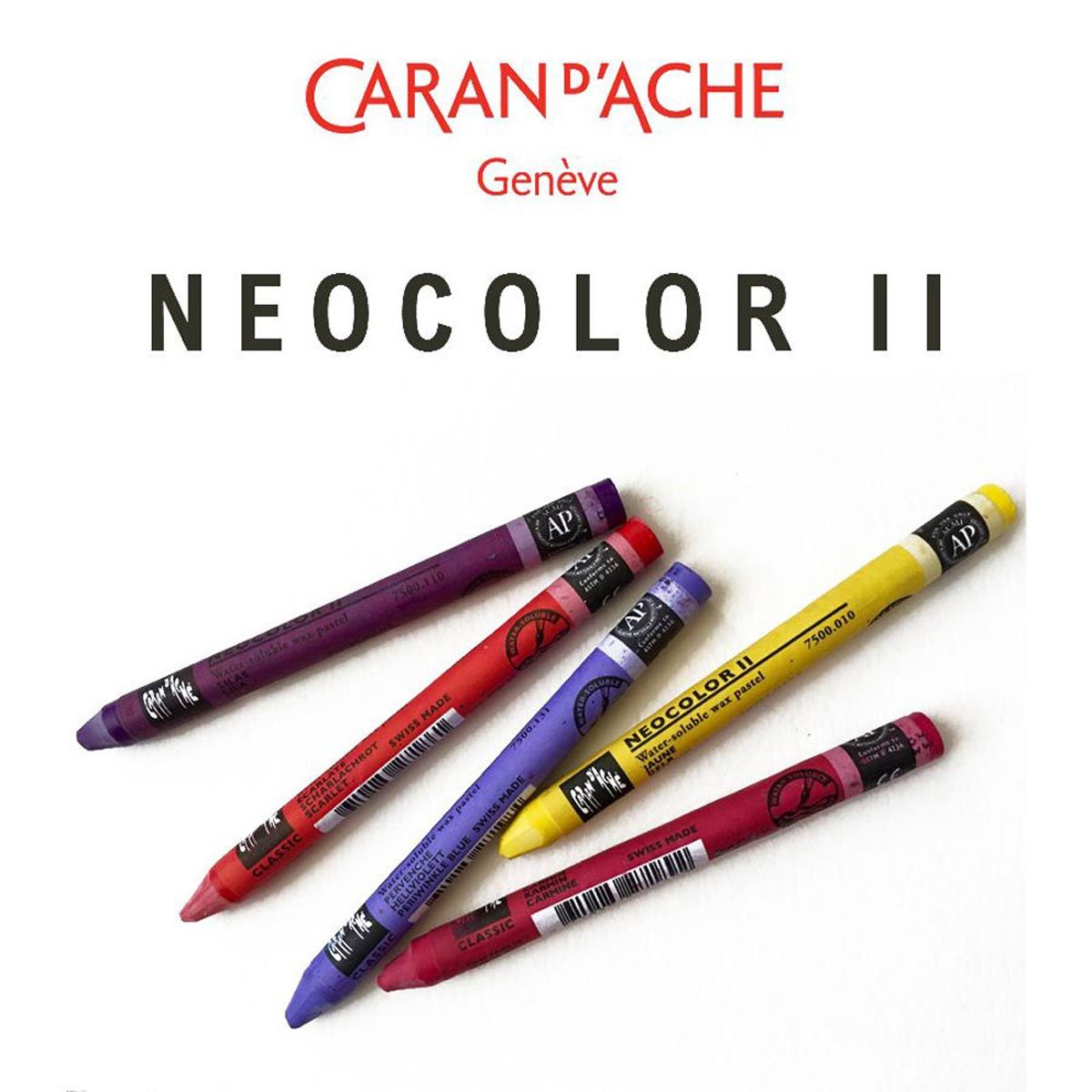 Caran D'ache Neocolor II Water-Soluble Wax Pastel Crayons