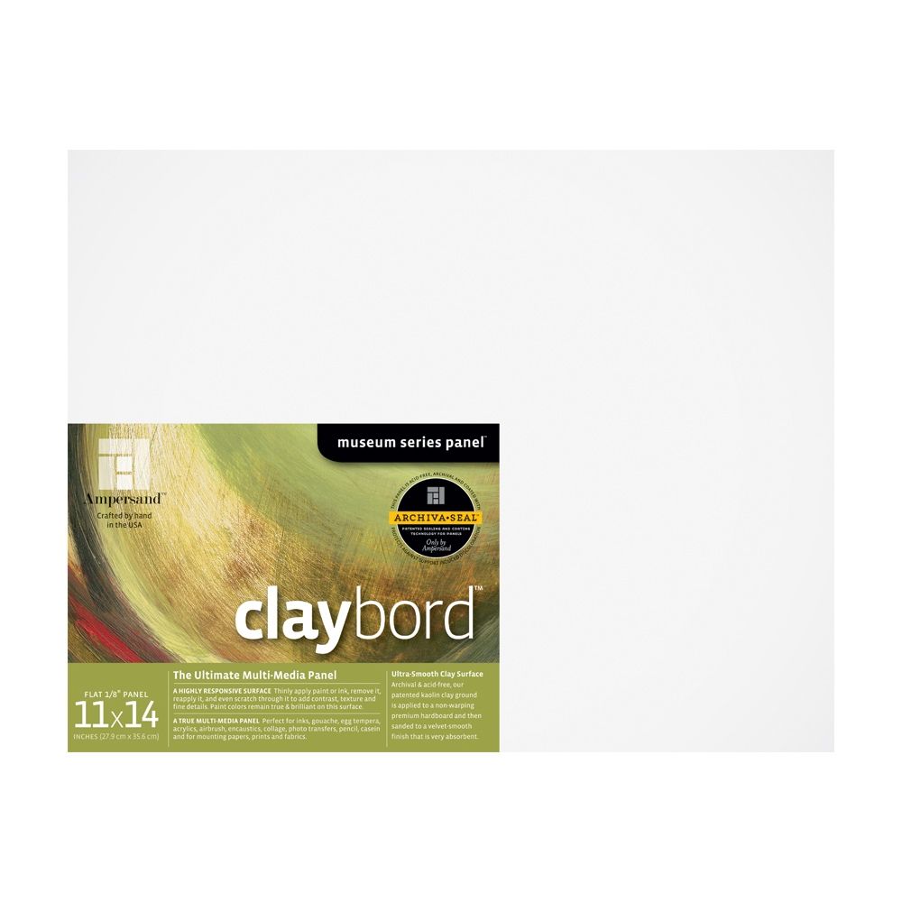 Ampersand Claybord 1/8" Flat 11 x 14 inches