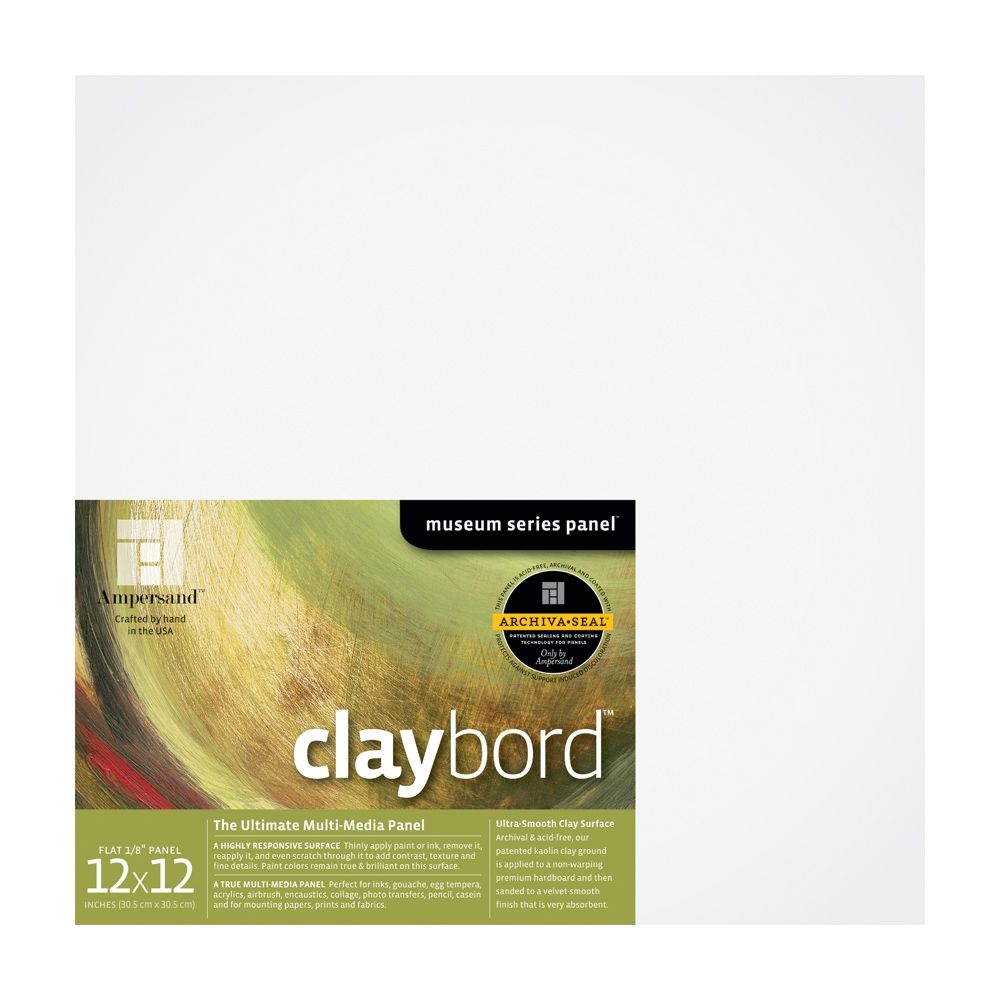 Ampersand Claybord 1/8" Flat 12 x 12 inches