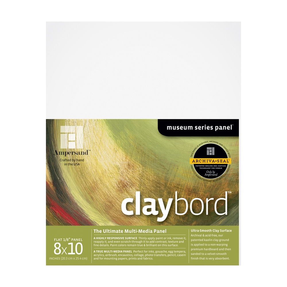 Ampersand Claybord 1/8" Flat 8 x 10 inches