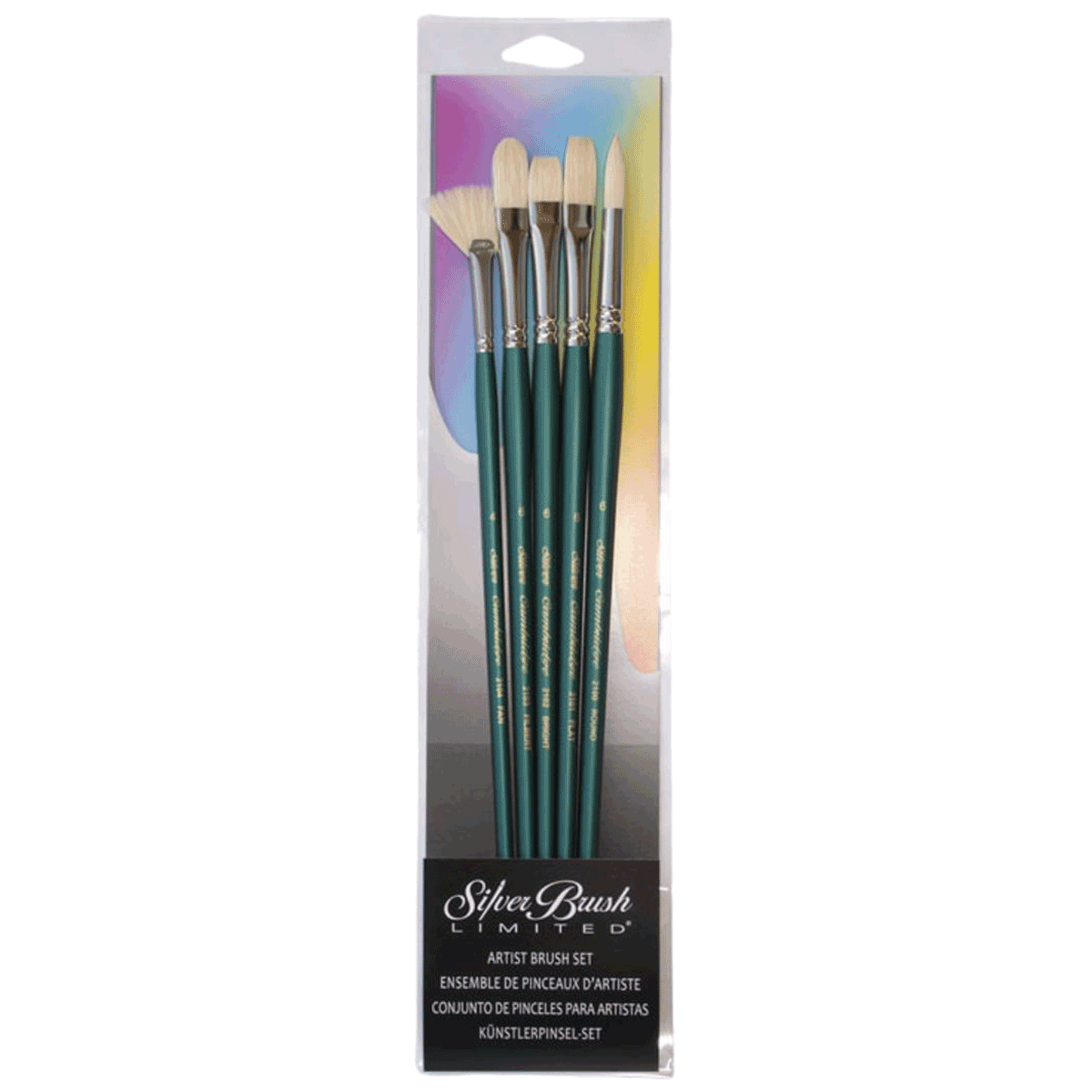 Cambridge Bristle Blend Long Handle Set of 5 Brushes